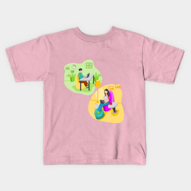Make Money On Internet Kids T-Shirt by Artistic Design